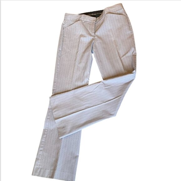 EXPRESS Design Studio Editor Pant Sz 6 Gray Pinstripe #307F - Picture 2 of 7